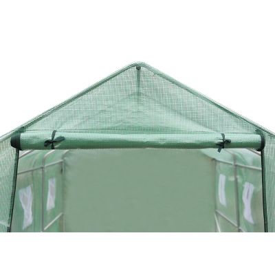 41. GREENHOUSE GARDEN TUNNEL 200x350x200CM PE GREEN STEEL STRUCTURE