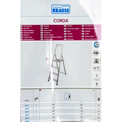 8. CORDA Aluminum Household Ladder 4 Steps 000705 KRAUSE