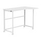 7. MACLEAN FOLDING DESK TABLE WITH WHEELS MACLEAN FOLDING DESK TABLE, WHITE, MOBILE, 100X65CM, MAX. 50KG, ANGLED, SHAPE
