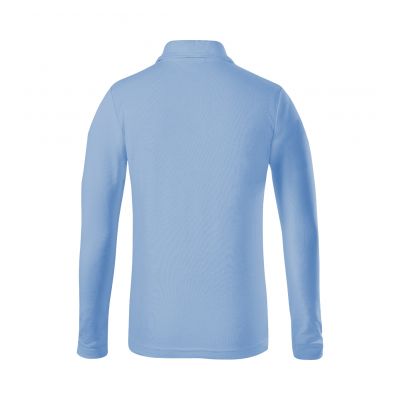 3. Kids' Pique Polo LS Polo Shirt (Blue)