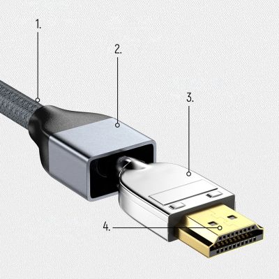 13. Wozinsky HDMI 2.1 Cable 8K 60 Hz 48 Gbps / 4K 120 Hz / 2K 144 Hz 2 m Silver (WHDMI-20)