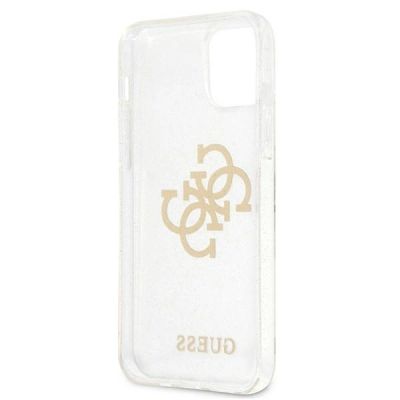 7. Guess GUHCP12LPCUGL4GTR iPhone 12 Pro Max 6.7" transparent hard case Glitter 4G Big Logo