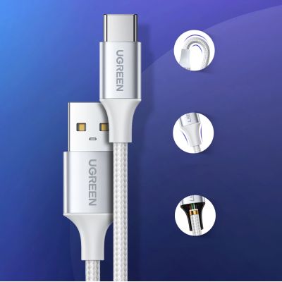 6. Ugreen US288 60131 USB-A / USB-C QC 3.0 3A 1m cable - white