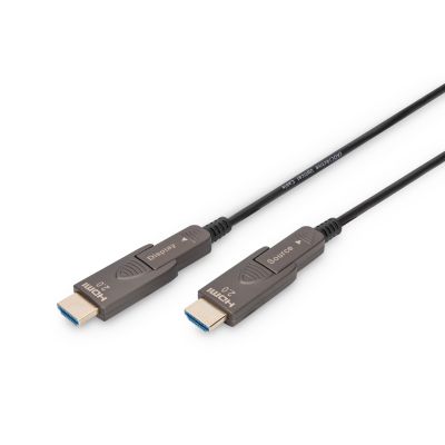 AOC HDMI 2.0 Premium High Speed Ethernet Hybrid Cable 4K60Hz UHD HDMI D/A HDMI D/AM/M Black 15m