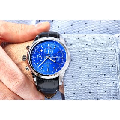 5. Men's Watch Giewont Chronograph Sapphire Silver Blue GW7650-A3