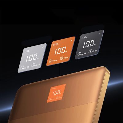 14. Baseus Blade2 12000mAh 65W Powerbank with Digital Display (with Baseus Mini White Series USB-C - USB-C 100W (20V/5A) 50cm White Cable) - Orange