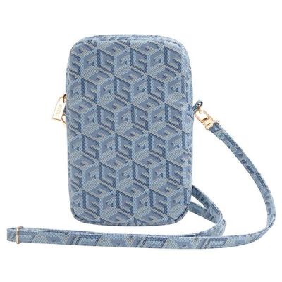 2. Guess Zip GCube Bottom Stripe phone bag - blue