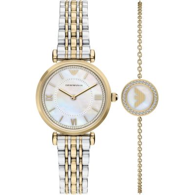 Emporio Armani Gianni T-Bar Women's Watch Gift Set AR80086SET + BOX