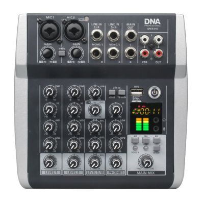 DNA QMX602 Analog Audio Mixer 6 Channels Blue
