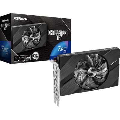 6. Asrock Challenger Intel Arc A380 ITX 6GB OC GDDR6