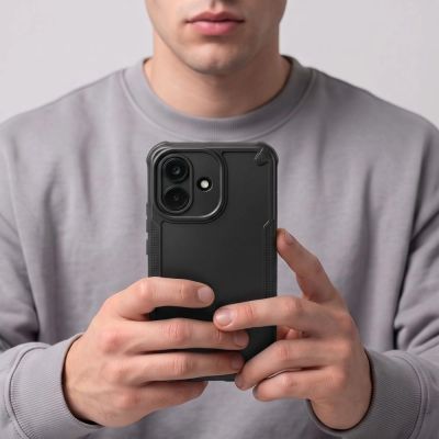 7. Tech-Protect Rugged Shield Case for Xiaomi Redmi Note 17 Pro 5G - Matte Black