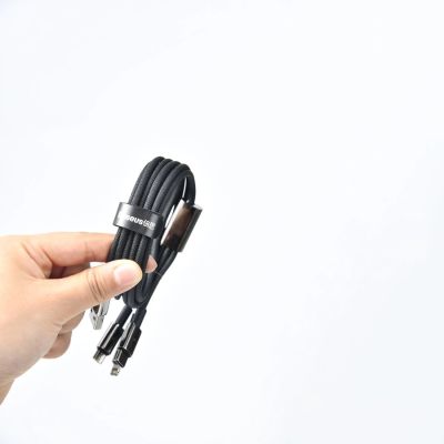 18. Baseus Tungsten Gold USB-A to USB-C Cable 480Mb/s 100W 2m Black (CAWJ000101)