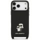 4. Karl Lagerfeld Saffiano Karl&Choupette Metal Pin CBDY Strap Case for iPhone 18 Pro / 17 Pro - Black