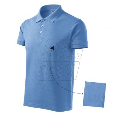 Malfini Cotton M MLI-21215 blue polo shirt