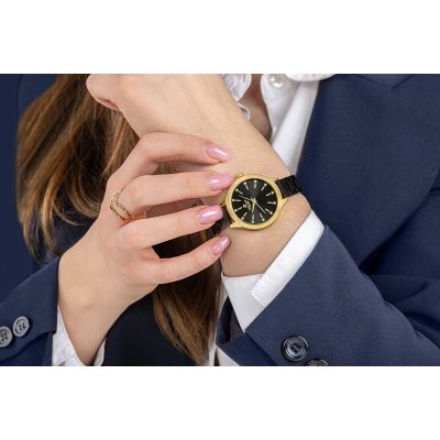 4. Giewont Sapphire Gold Black Women's Watch GW2720-B4