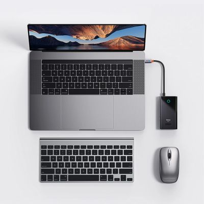 12. Baseus PioneerJoy 4xUSB-A 3.0 USB-C Hub - Gray