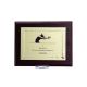 8. Plastic diploma with an engraved metal plate