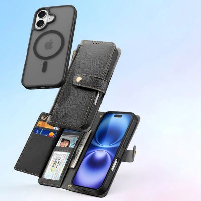 3. Dux Ducis Lawa Leather Case for iPhone 16 - Black