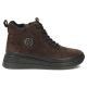 2. Women's leather suede ankle boots on a dark brown platform Filippo DBT4215