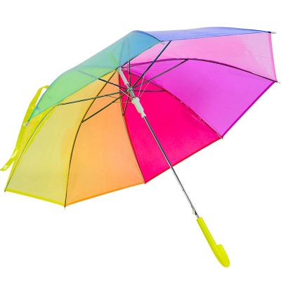 6. Transparent Umbrella 98 cm, Semi-Automatic RAINBONW