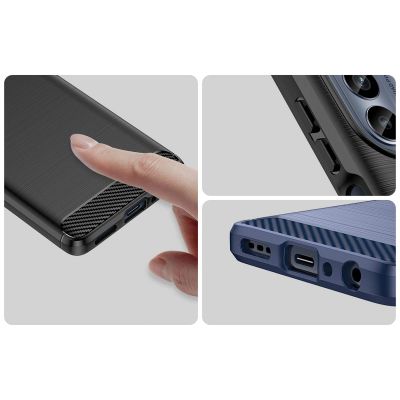 10. Carbon Case for Motorola Moto G62 5G flexible silicone carbon cover black