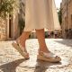 6. Women's leather wedge sandals, gold, Filippo DS7581