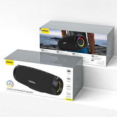 11. Dudao Y21Pro Wireless Speaker with RGB Backlight Bluetooth 5.3 - Black