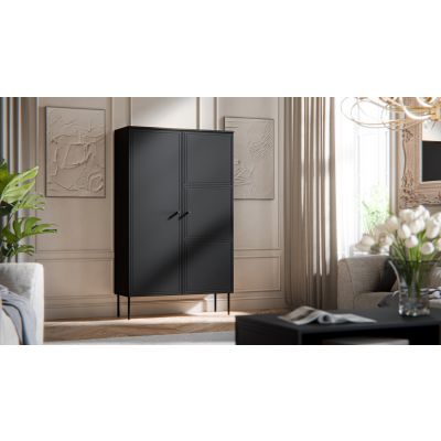 3. PALAZZO BIS display cabinet 100x39x166 black matt