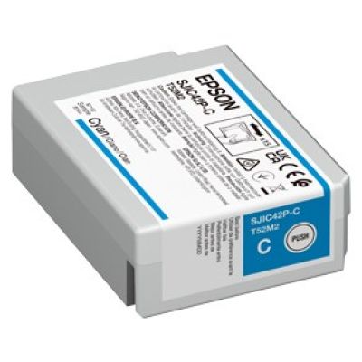 3. Epson SJIC42P-C ink cartridge 1 pc. Original Cyan