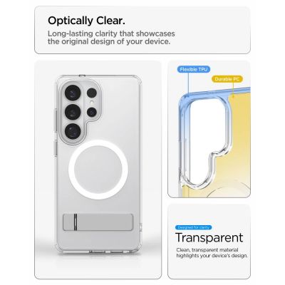 9. Spigen Ultra Hybrid S Mag MagSafe Case for Samsung Galaxy S26 Ultra - Clear and White