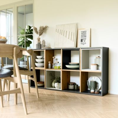 3. MALAX SHELVING 2X4 ANTHRACITE/ARTISAN