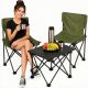 25. FOLDABLE TOURIST SET 3IN1 TABLE AND 2 CHAIRS GREEN ENERO CAMP