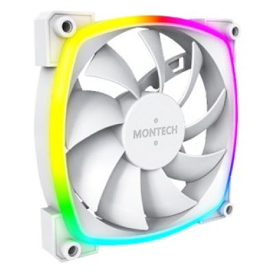 8. Montech AX120 PWM ARGB fan, 3 pcs, White - 120mm