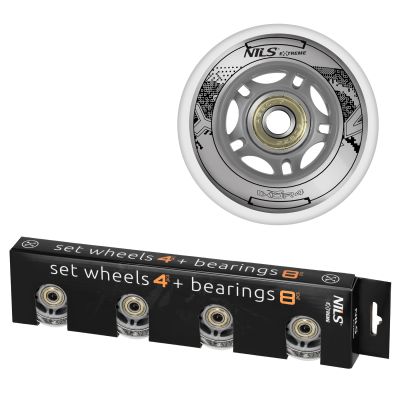 13. PU 70x24 82A TRANSPARENT (4 pcs.) + ABEC-7 (8 pcs.) NILS EXTREME SET