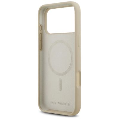 7. Karl Lagerfeld Silicone Karl Sketch & Logo MagSafe Case for iPhone 17 Pro Max - Brown