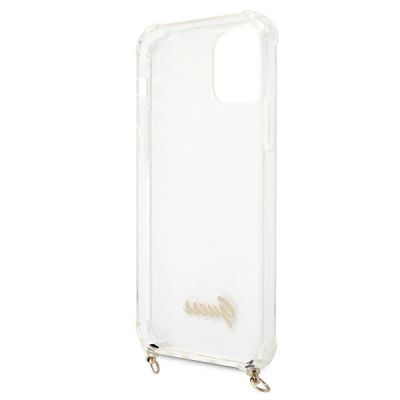 7. Guess GUHCP12MKC4GSGO iPhone 12/12 Pro 6.1" Transparent hard case 4G Gold Chain