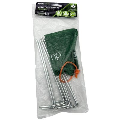 10. TENT PEGS 18CM (15+3cm) SET 10 PCS METAL