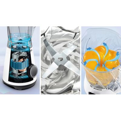 9. Bosch MMB6141W VitaPower Series 4 Blender Tabletop 1200 W Jar material Tritan Jar capacity 1.5 L White