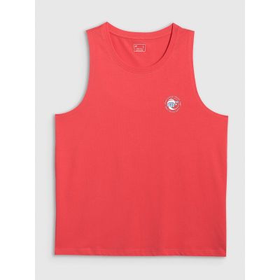 5. Men's regular sleeveless T-shirt with print 4F 4FRSS26TSLEM366-10S
