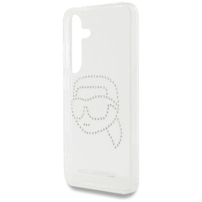 6. Case Karl Lagerfeld Rhinestones Karl Head Logo Samsung Galaxy S25 transparent