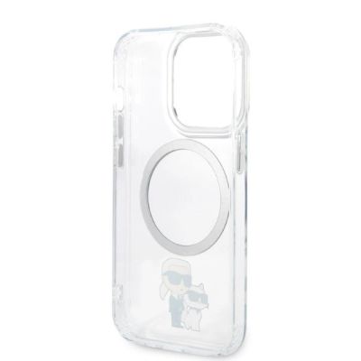 7. Karl Lagerfeld Iconic Karl&Choupette MagSafe case for iPhone 14 Pro - transparent