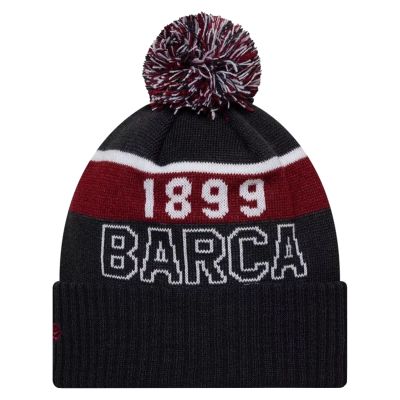 2. New Era Core Sport Knit Beanie FC Barcelona Hat 60846895 Navy One Size