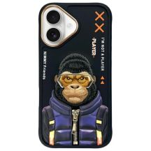 Nimmy Cool&Cute 2.0 Monkey case for iPhone 16 - black