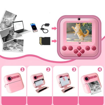 8. Wozinsky WDT-03 Thermal Printer Camera for Kids - Pink