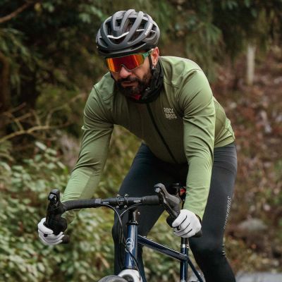 6. Rockbrs TLWT001 ROAD TO SKY cycling sweatshirt, windproof, insulated, S - green