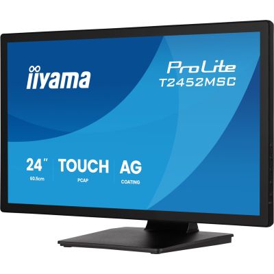 22. iiyama ProLite T2452MSC-B2AG computer monitor 61 cm (24") 1920 x 1080 px Full HD LED Touchscreen Black