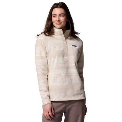 2. Columbia Benton Spring Printed 1/2 Snap 2085611278 Beige L