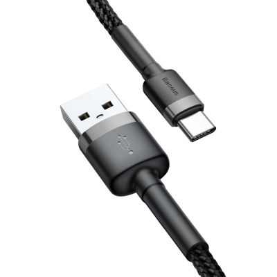 7. Baseus Cafule USB-A / USB-C QC 3.0 3A Cable 0.5 m - Black and Gray