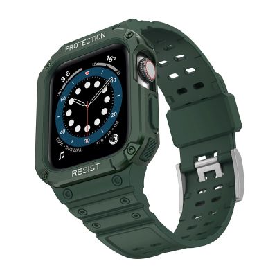 2. Protect Strap Band for Apple Watch 38/40/41mm Armored Case Strap - Green