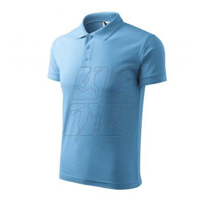 5. Malfini Pique Polo M MLI-20314 polo shirt (azure) 